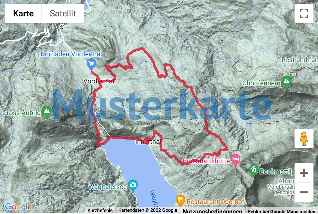 Übersichtskarte Höhenwanderung von der Staffelegg zum Hauenstein
